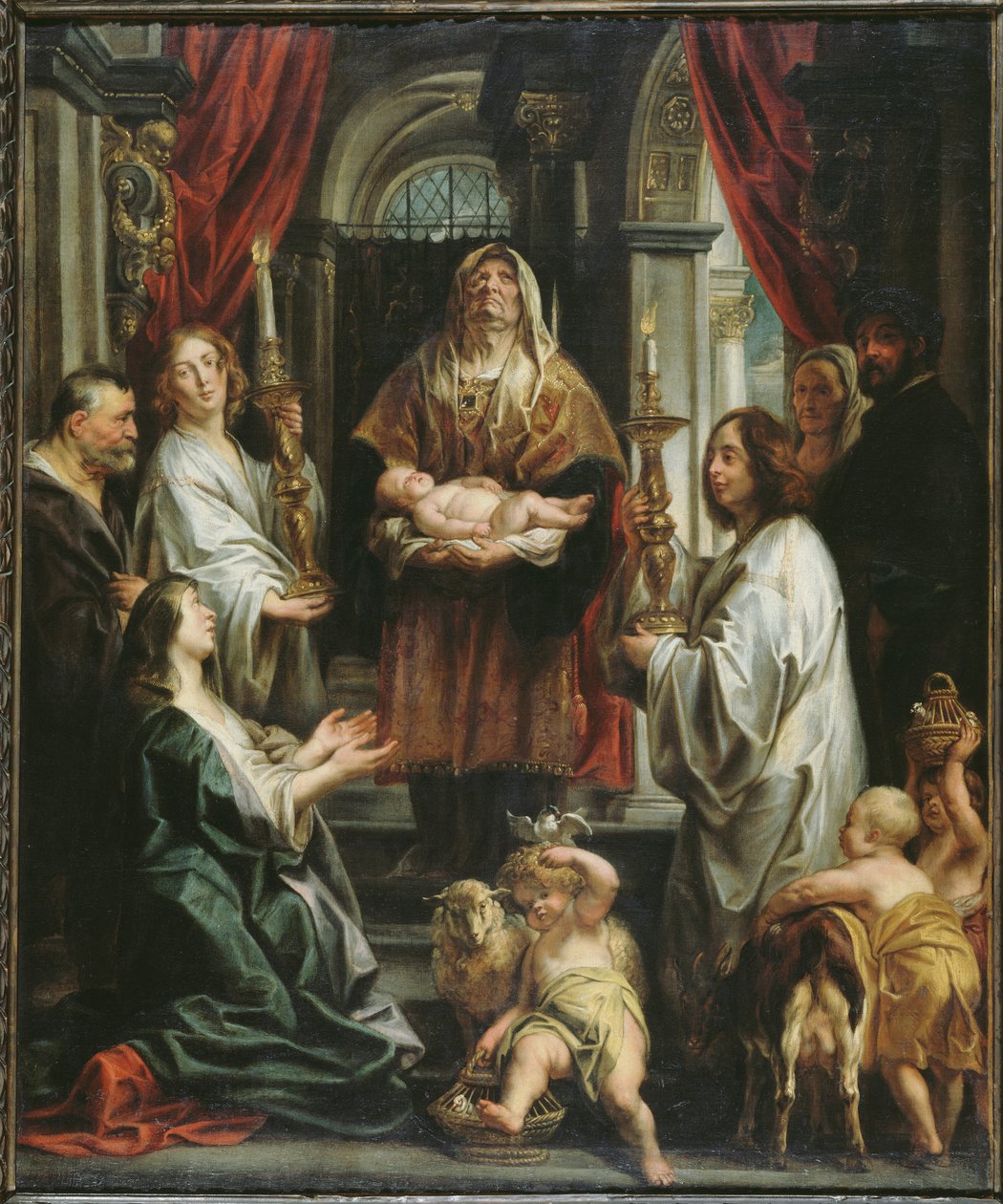 Tapınakta Sunum. by Jacob Jordaens