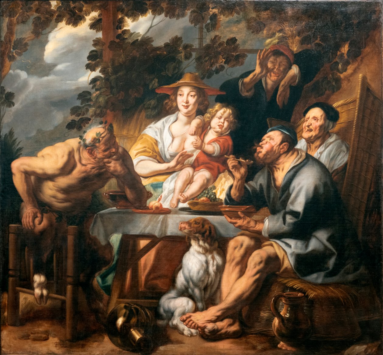 Satyr ve Köylü by Jacob Jordaens
