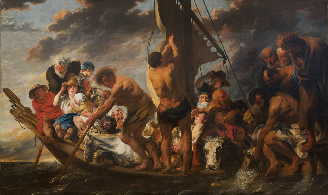 Haraç Parası. Peter Balığın Ağzındaki Gümüş Parayı Buluyor. Anvers'e Feribot, 1616-1634 by Jacob Jordaens