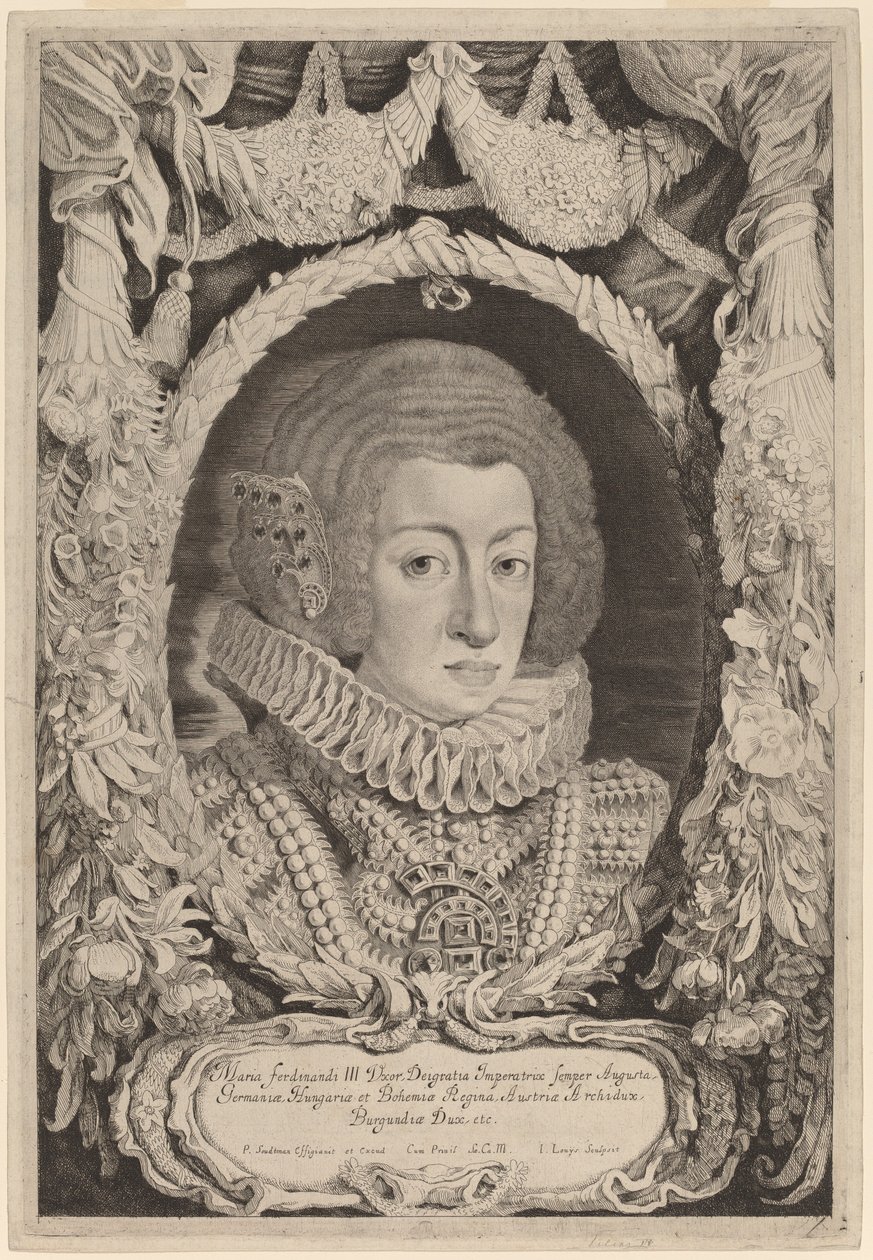 İspanya Maria Anna by Jacob Louis after Pieter Claesz Soutman