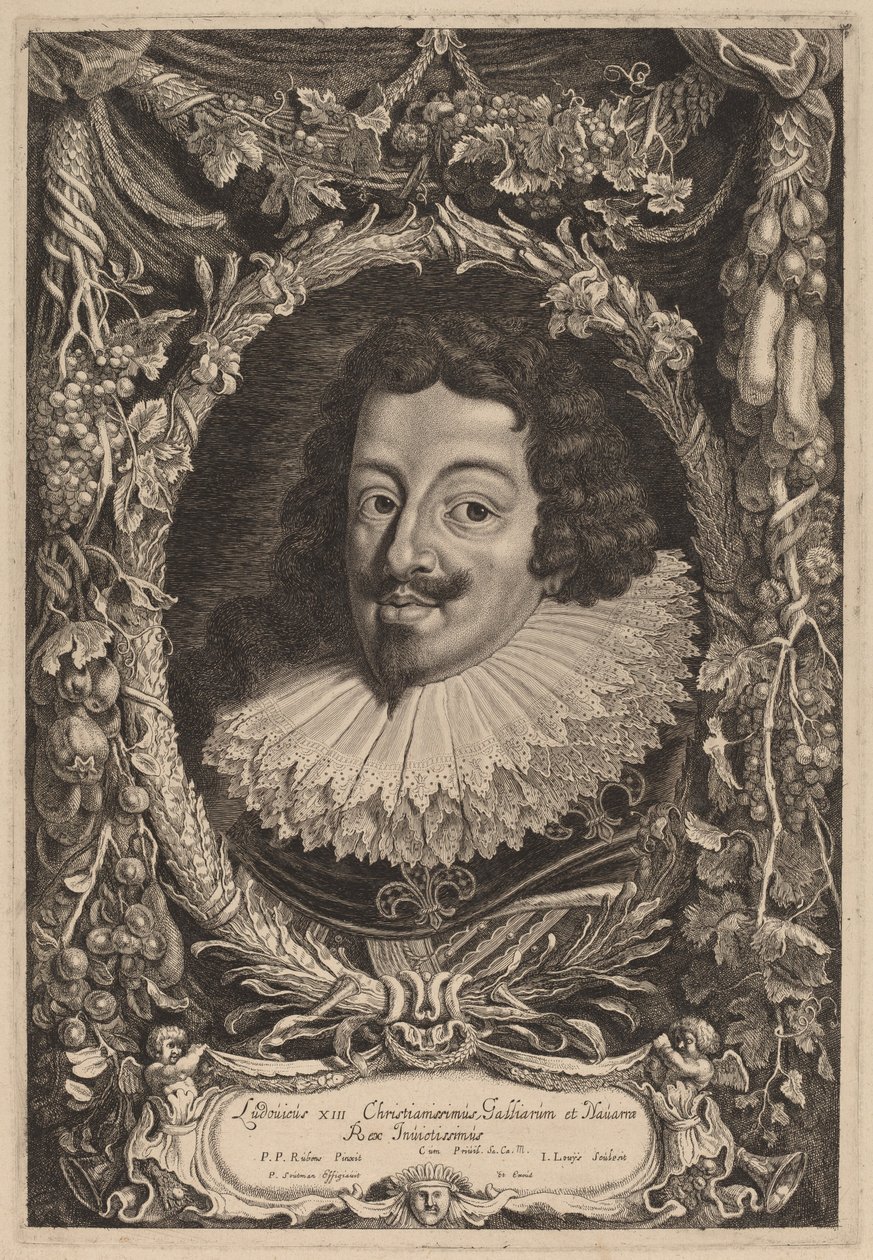 Louis XIII, Fransa Kralı by Jacob Louis after Sir Peter Paul Rubens