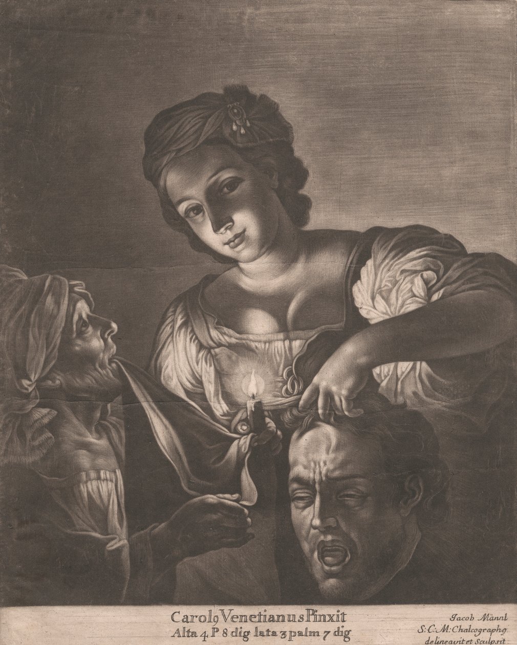 Holofernes Başkanı ile Judith by Jacob Mannl