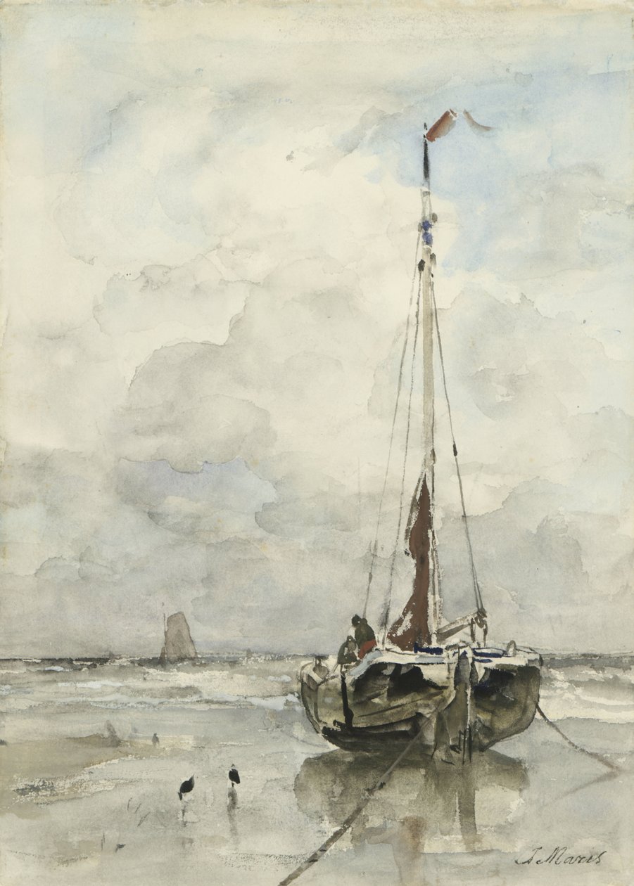 Sahilde balıkçının pembesi by Jacob Maris