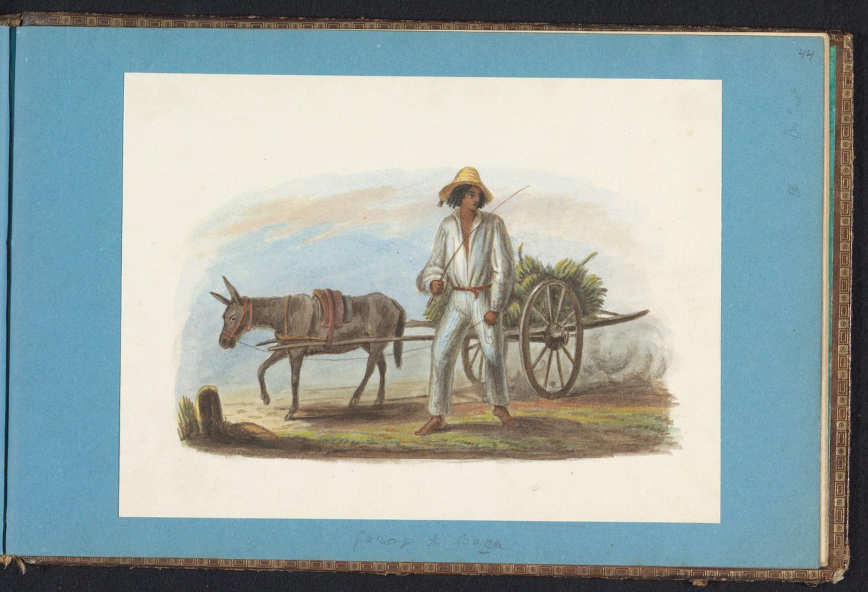 Muz arabası olan adam Surinam çizimleri içeren albüm, s.44 (50) (dizi adı) by Jacob Marius Adriaan Martini van Geffen