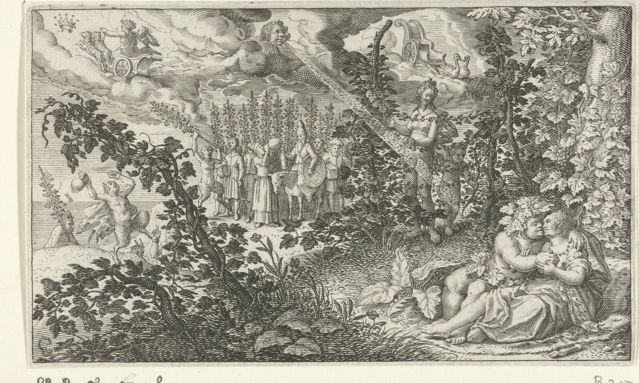 sevgili olarak Bacchus ve Ariadne by Jacob Matham