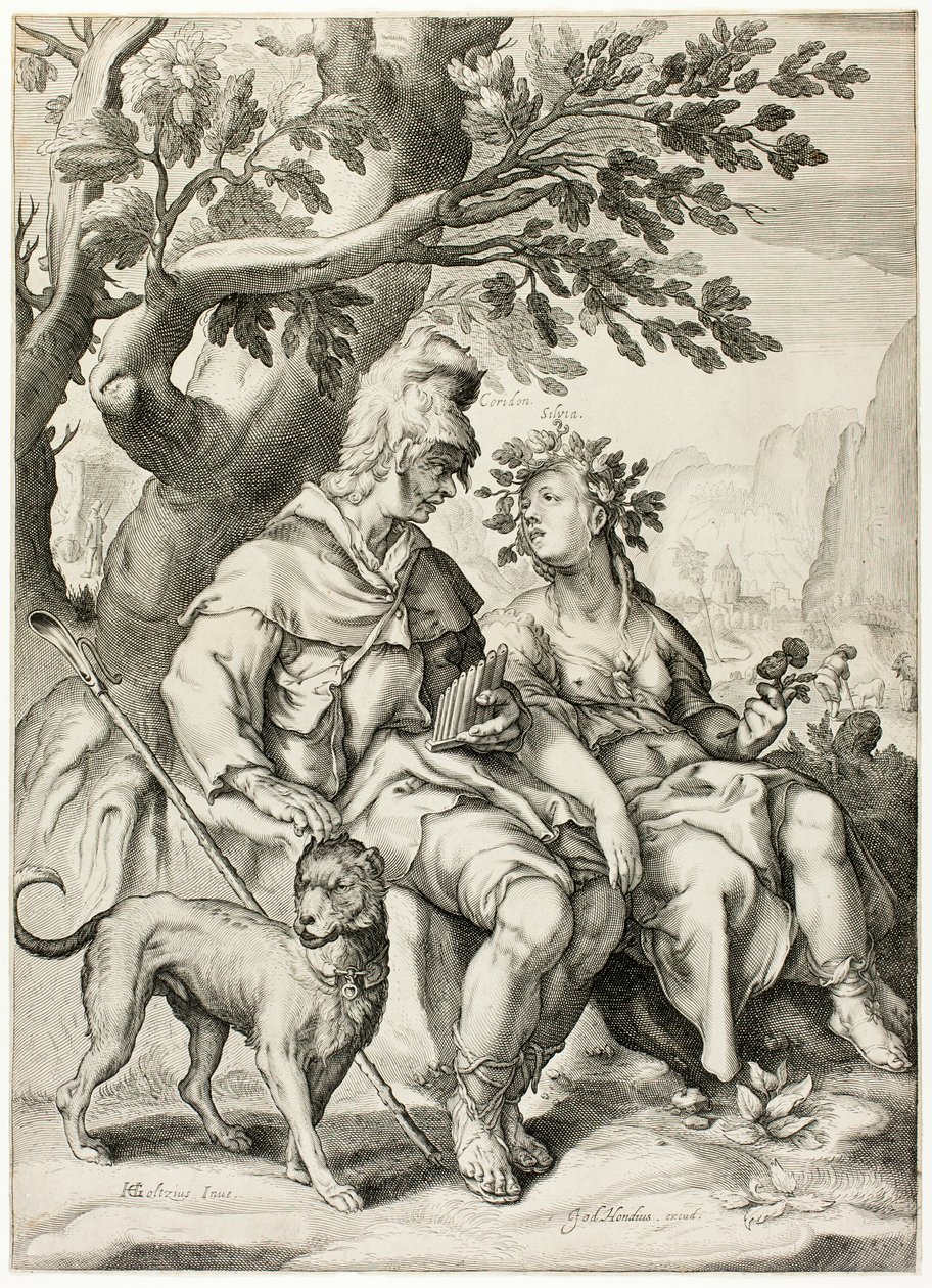 Corydon ve Sylvia by Jacob Matham