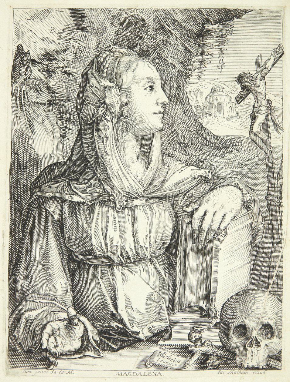 tövbekar Mary Magdalene by Jacob Matham