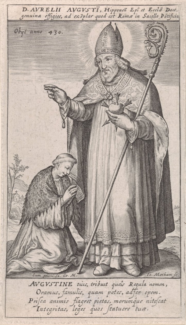H. Augustine by Jacob Matham