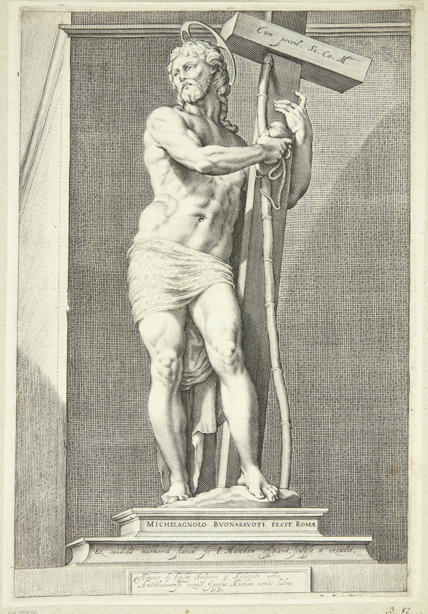 İsa çarmıhla ayakta by Jacob Matham