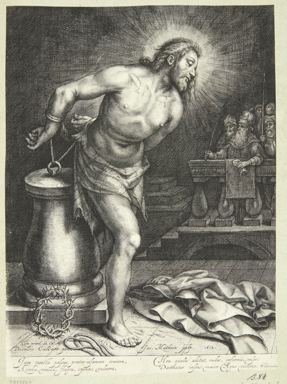 Sütundaki İsa (deri örgüsünden sonra) by Jacob Matham