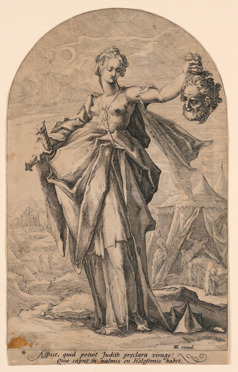 Judith, "Eski Ahit Kahramanları" dizisinden by Jacob Matham