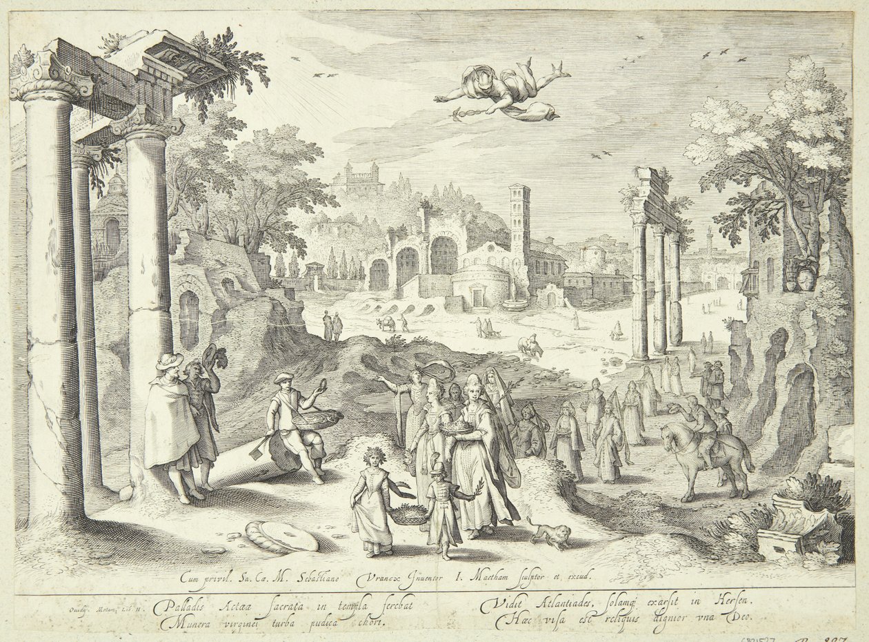 Merkur ve Herse by Jacob Matham
