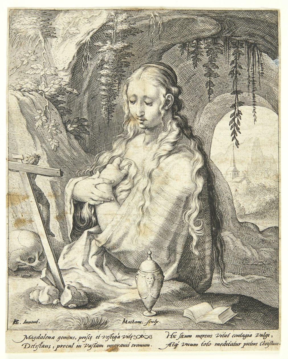 Aziz Mary Magdalene pişman by Jacob Matham