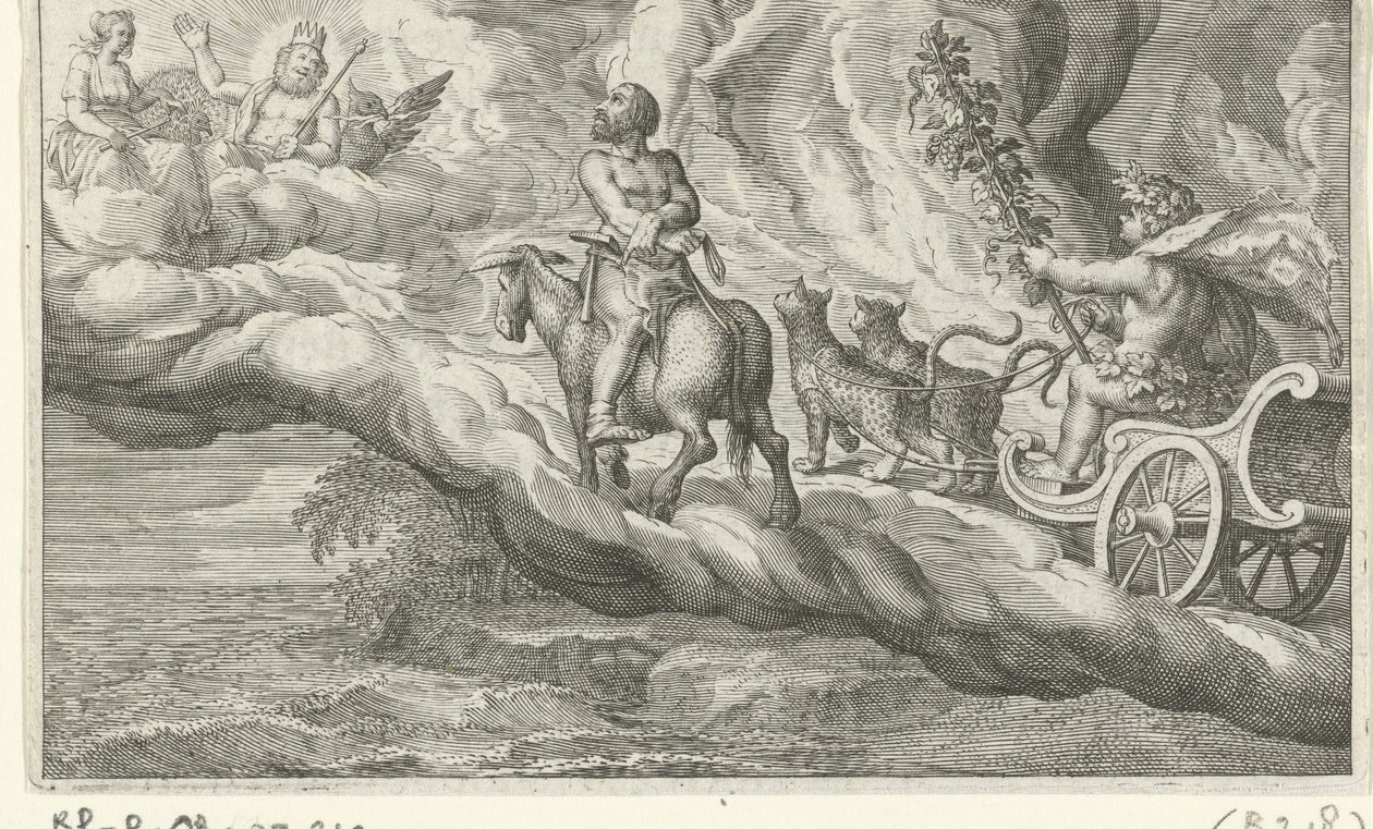 Terugkeer van Vulcan Bacchus ile tanıştı by Jacob Matham