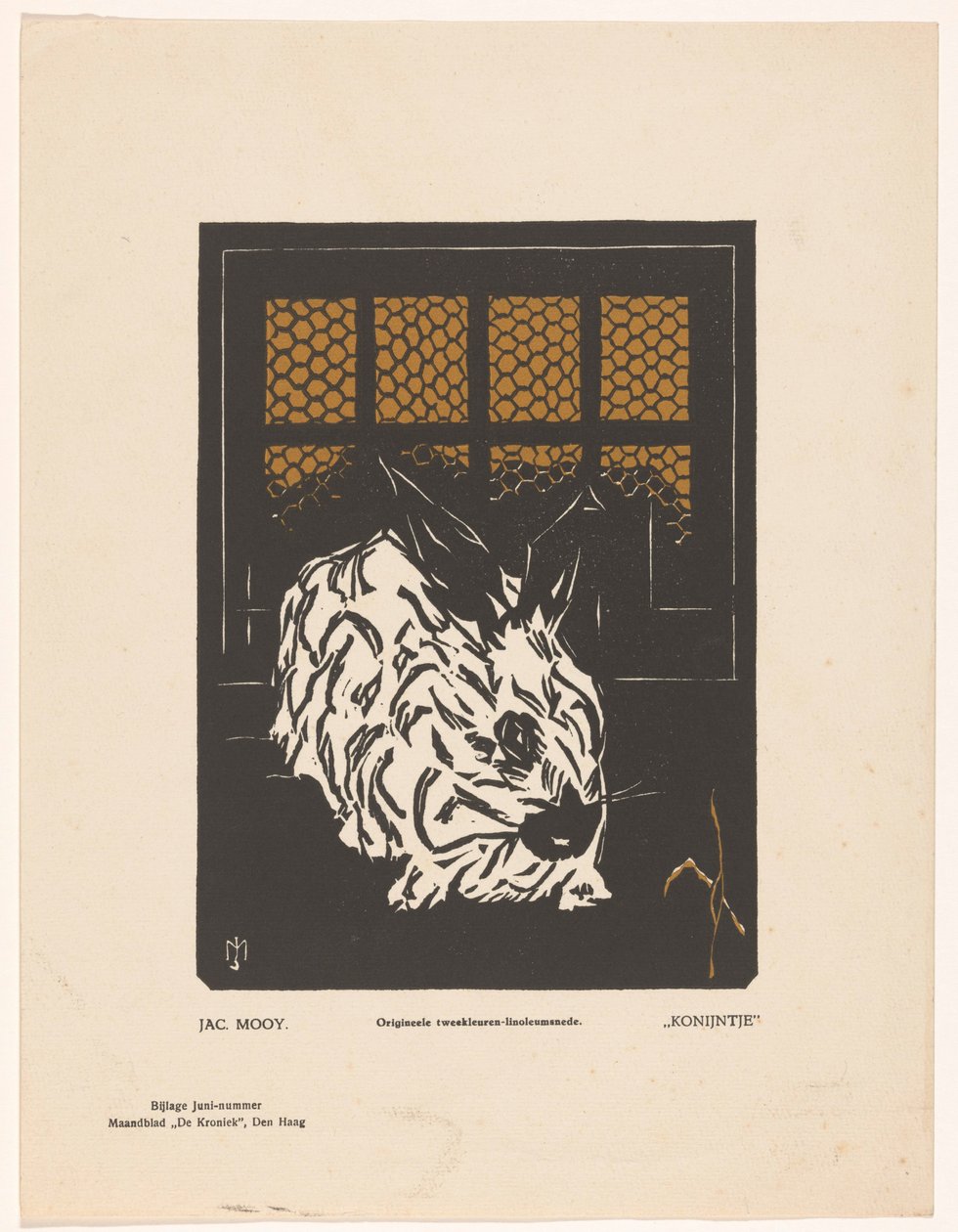 kafeste tavşan Tavşan (nesne üzerindeki başlık) by Jacob  Mooij