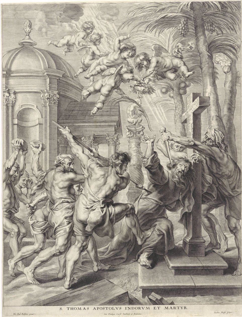 Marteldood van de apostel Tomas S. Thomas, havari ve şehit (nesne üzerindeki başlık) by Jacob Neefs