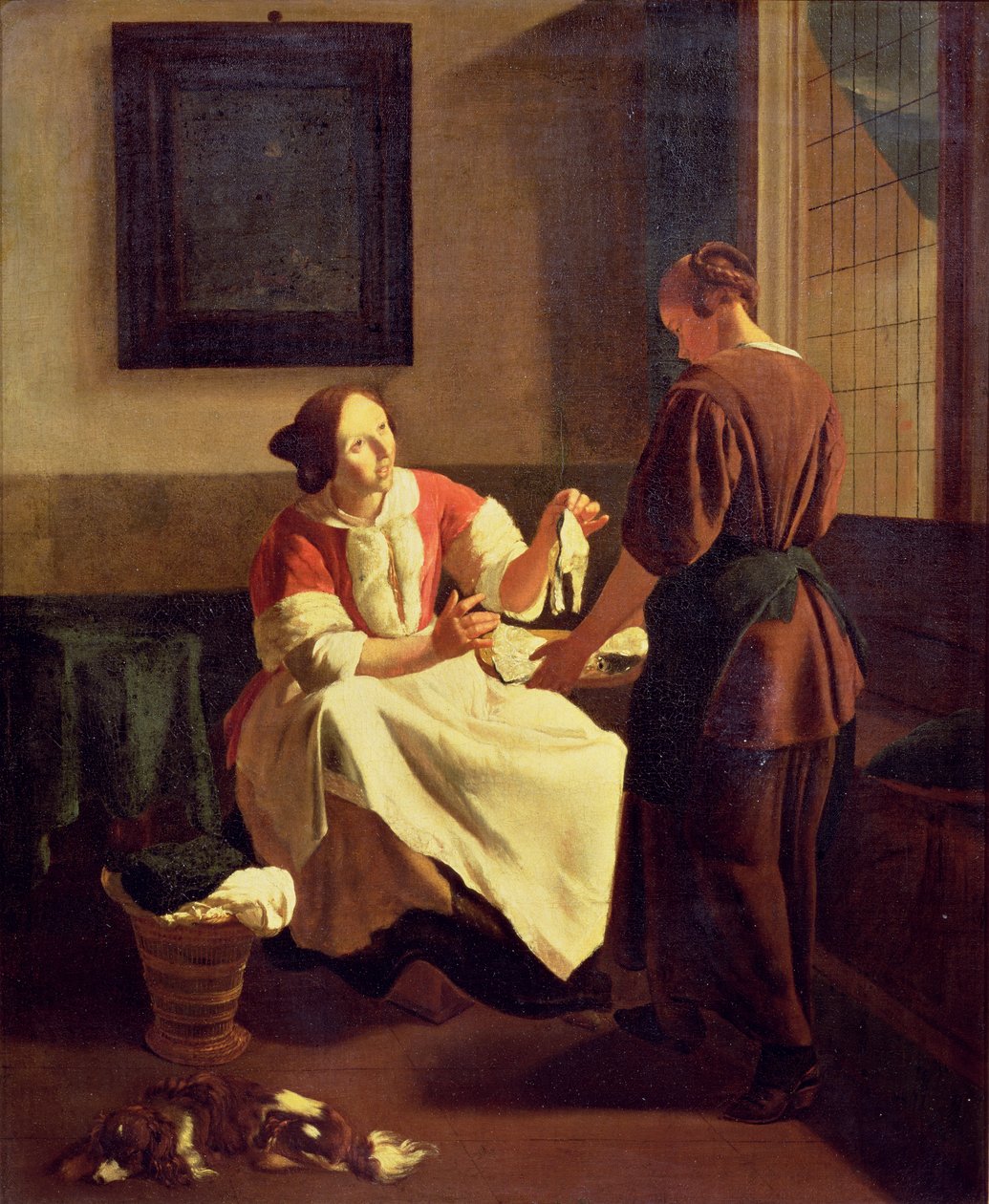 Balık Satıcısı (tuval üzerine yağlıboya) by Jacob Ochtervelt