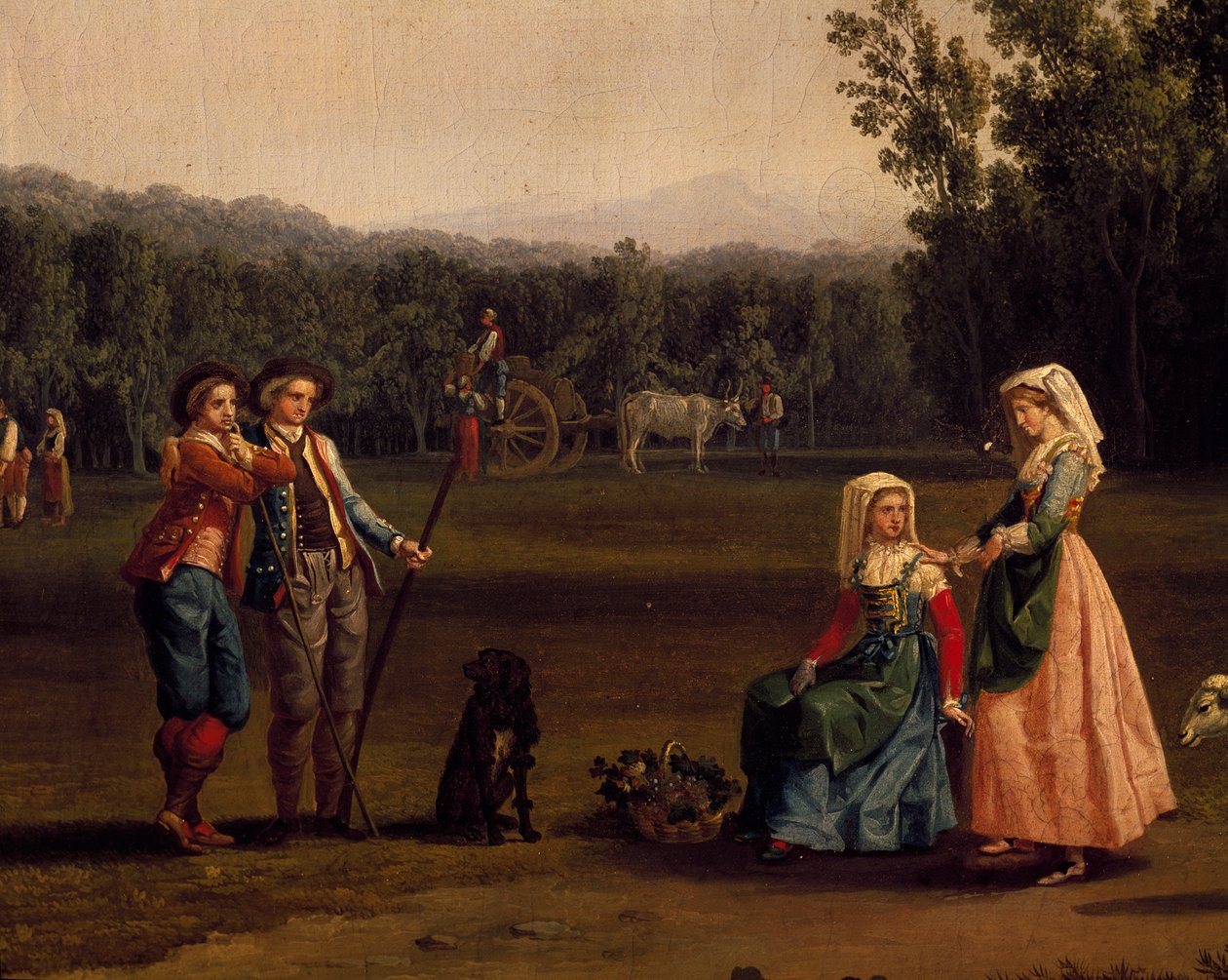 Caserta kraliyet mülklerine gezi (tuval üzerine yağlı boya) by Jacob Philippe Hackert