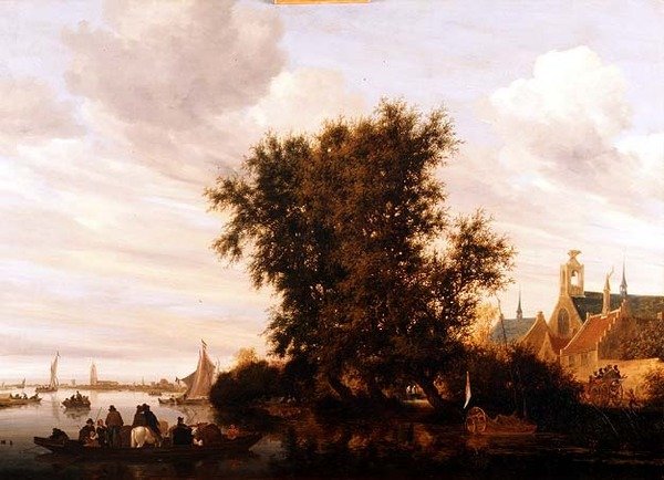 Görkum yakınlarındaki Maas by Jacob Salomonsz. (circle of) Ruysdael