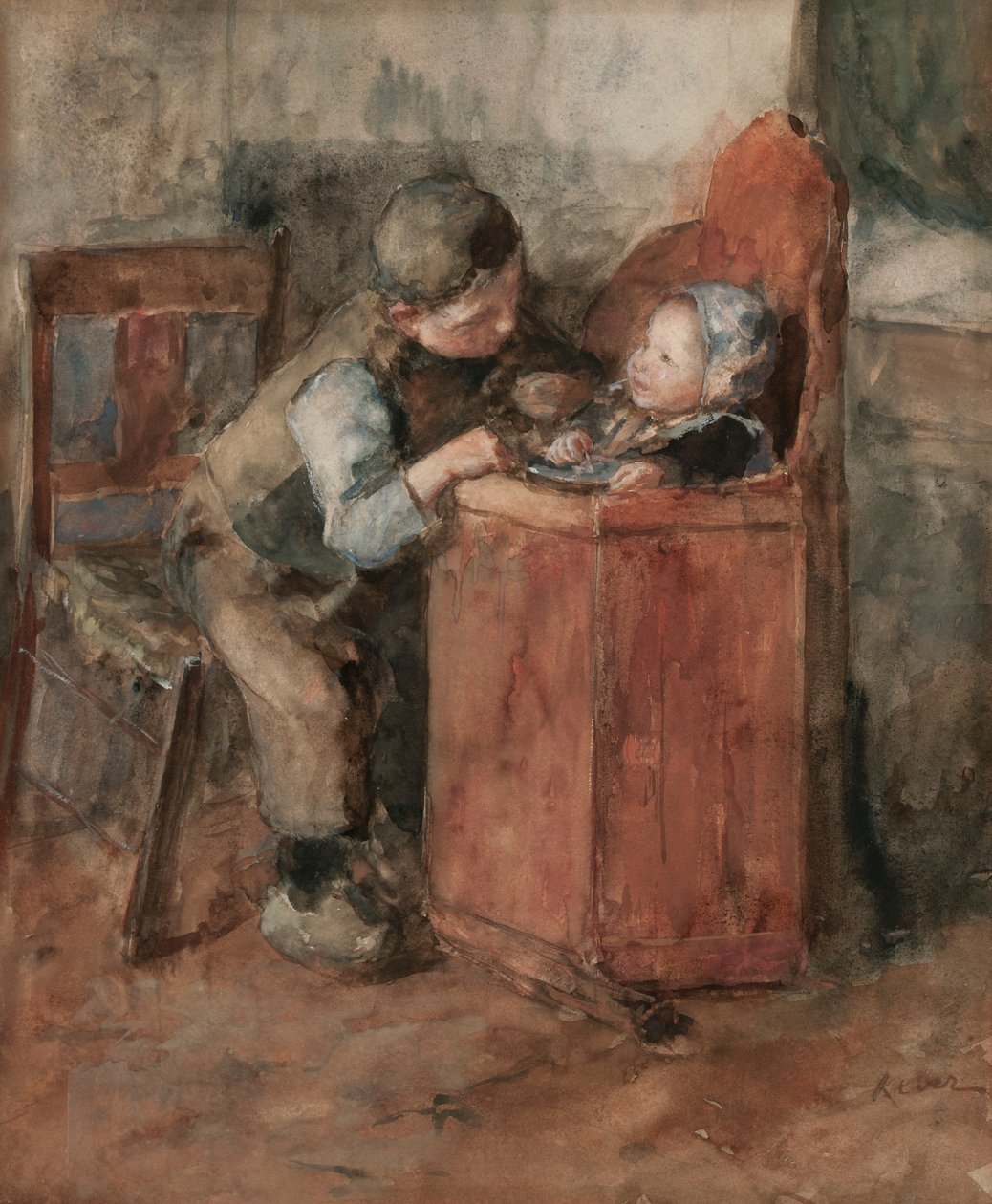 Kardeşçe Aşk (kağıt üzerinde wc) by Jacob Simon Kever