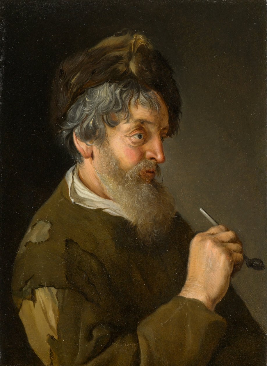 Bir pipo tutan sakallı bir adam by Jacob Toorenvliet