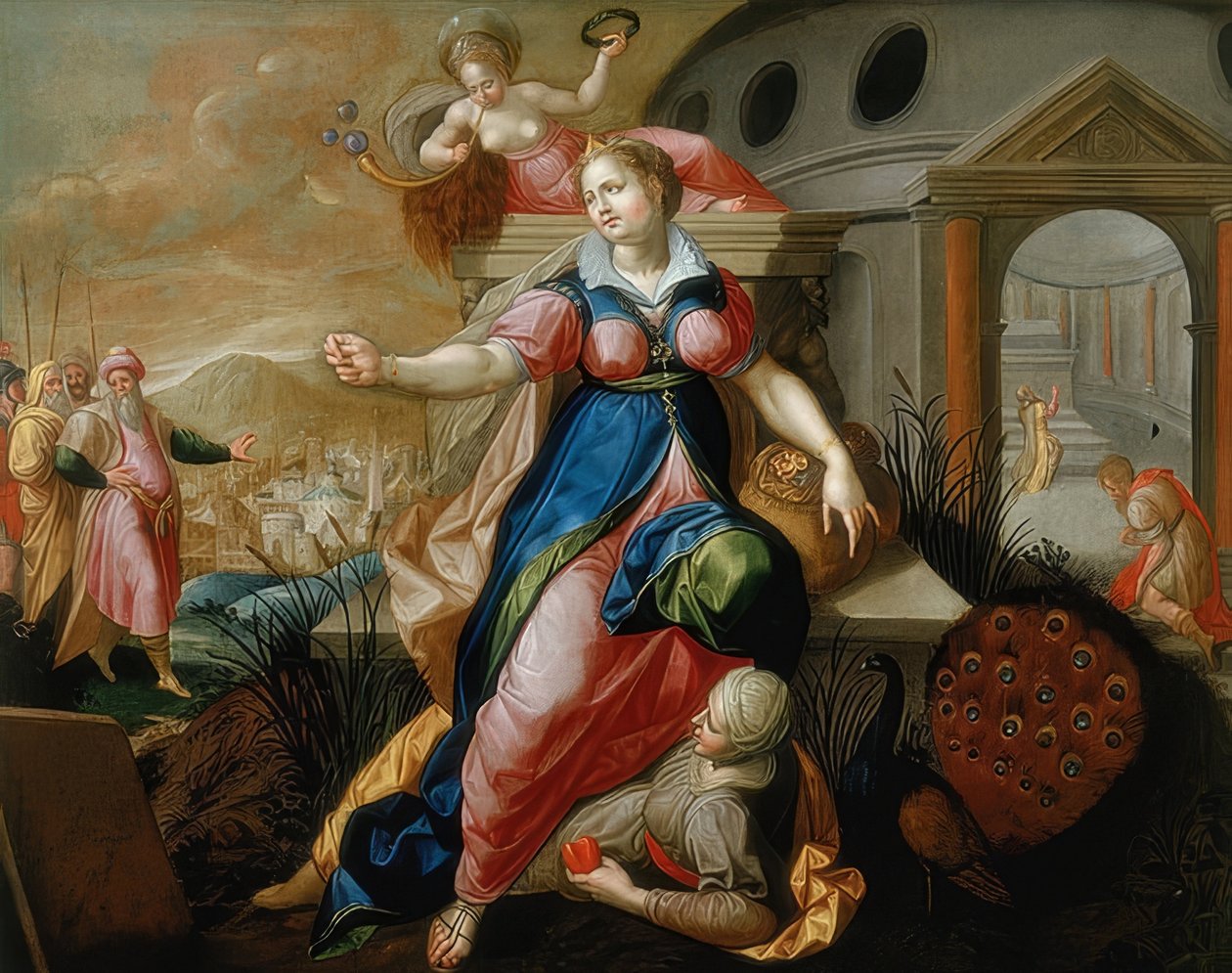 Yedi ölümcül günah: gurur. 1570-75 civarı by Jacob de Backer
