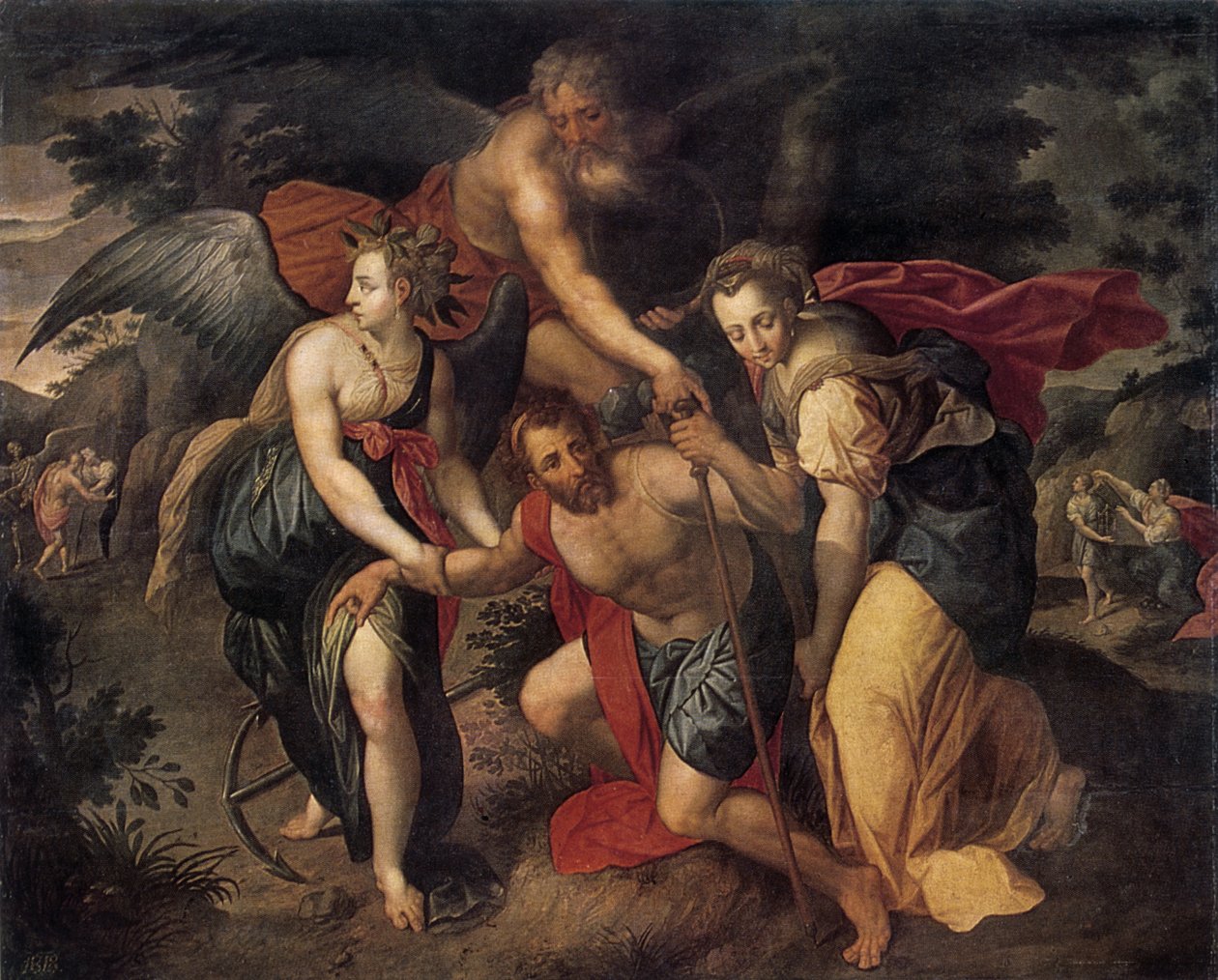 İnsanın Üç Çağı, alegori, 16. yüzyıl sonu by Jacob de Backer