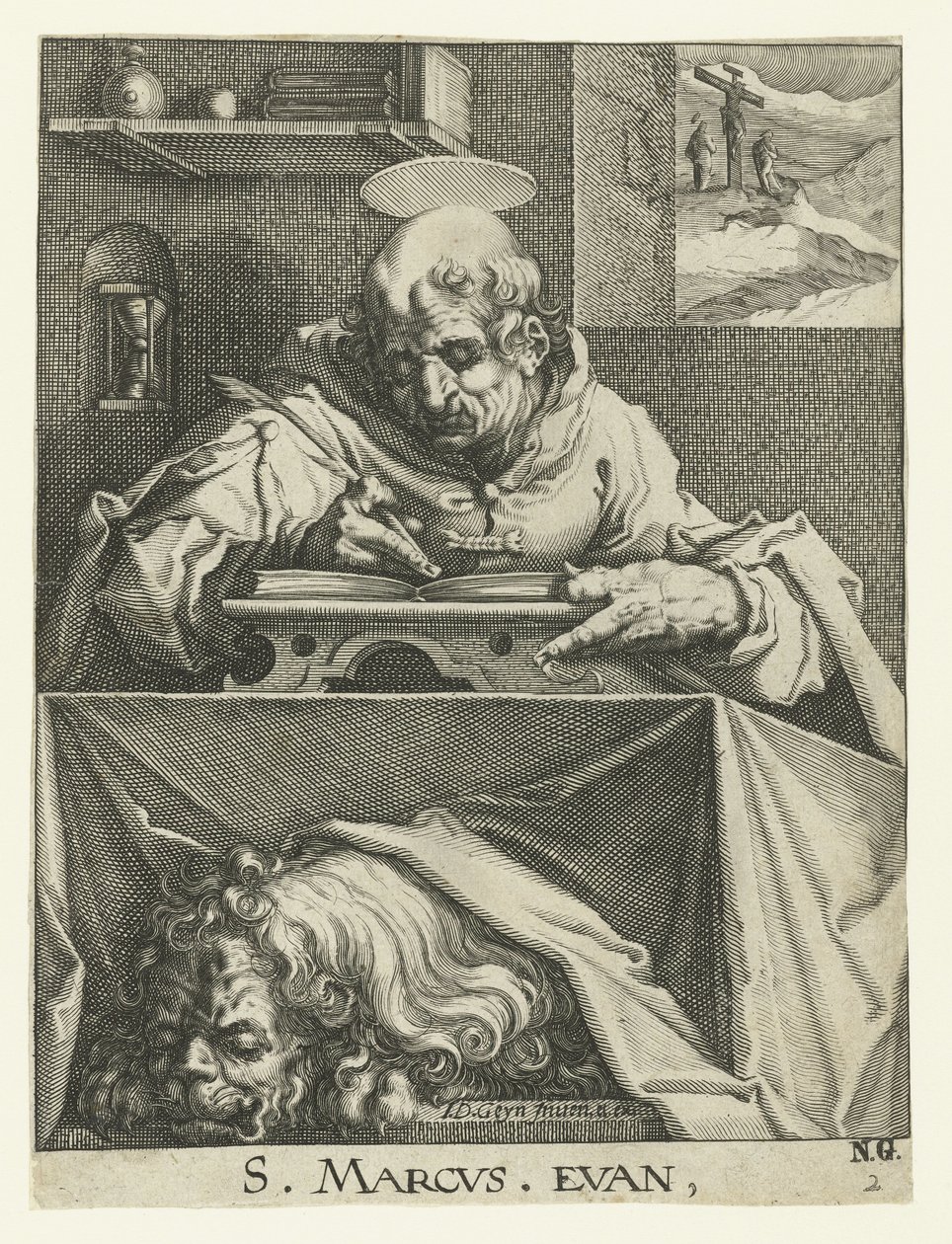 Evangelist İşareti Dört Evangelist (dizi adı) by Jacob de Gheyn (II) (workshop of)
