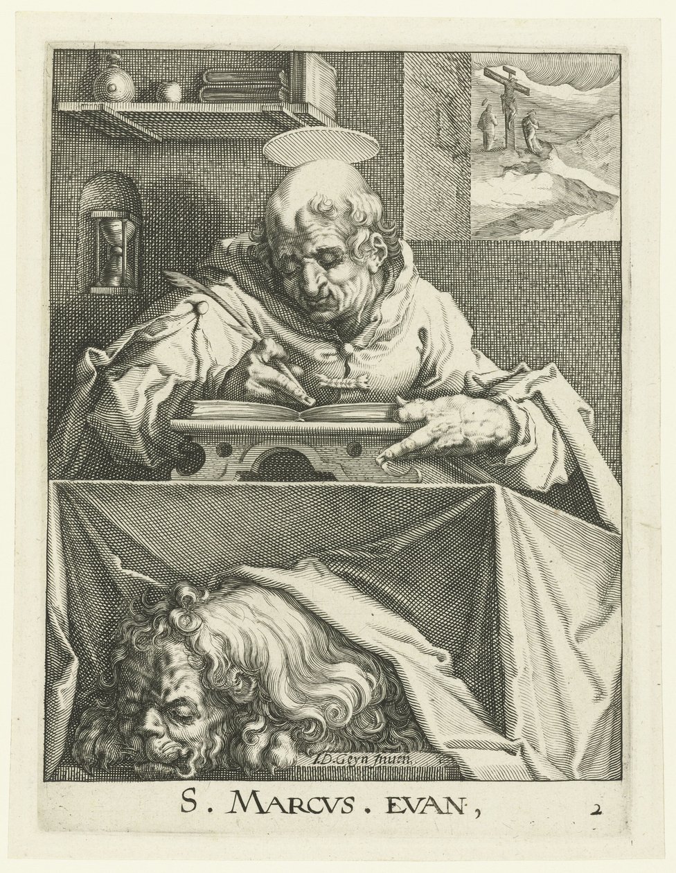 Evangelist İşareti Dört Evangelist (dizi adı) by Jacob de Gheyn (II) (workshop of)