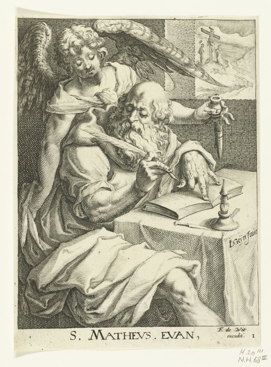 Evangelist Mattheus Dört Evangelist (dizi adı) by Jacob de Gheyn (II) (workshop of)