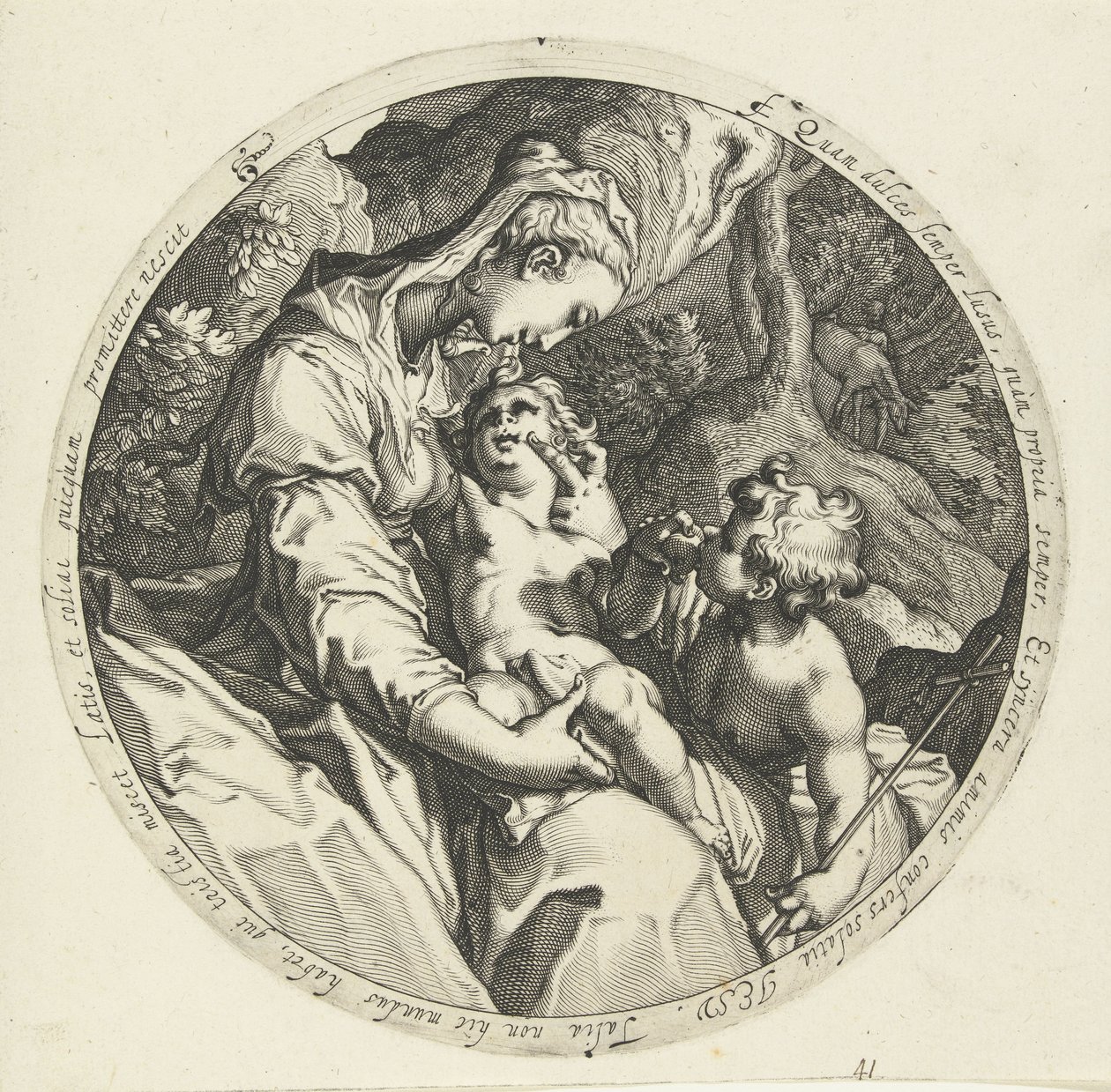 Maria Christuskind ve Johannes de Doper ile by Jacob de Gheyn (II) (workshop of)