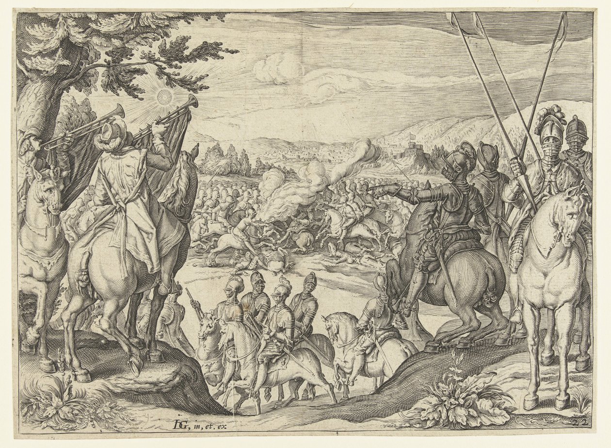 Binicilik Savaşı Binicilik Okulu (dizi başlığı) by Jacob de Gheyn (II) (workshop of)