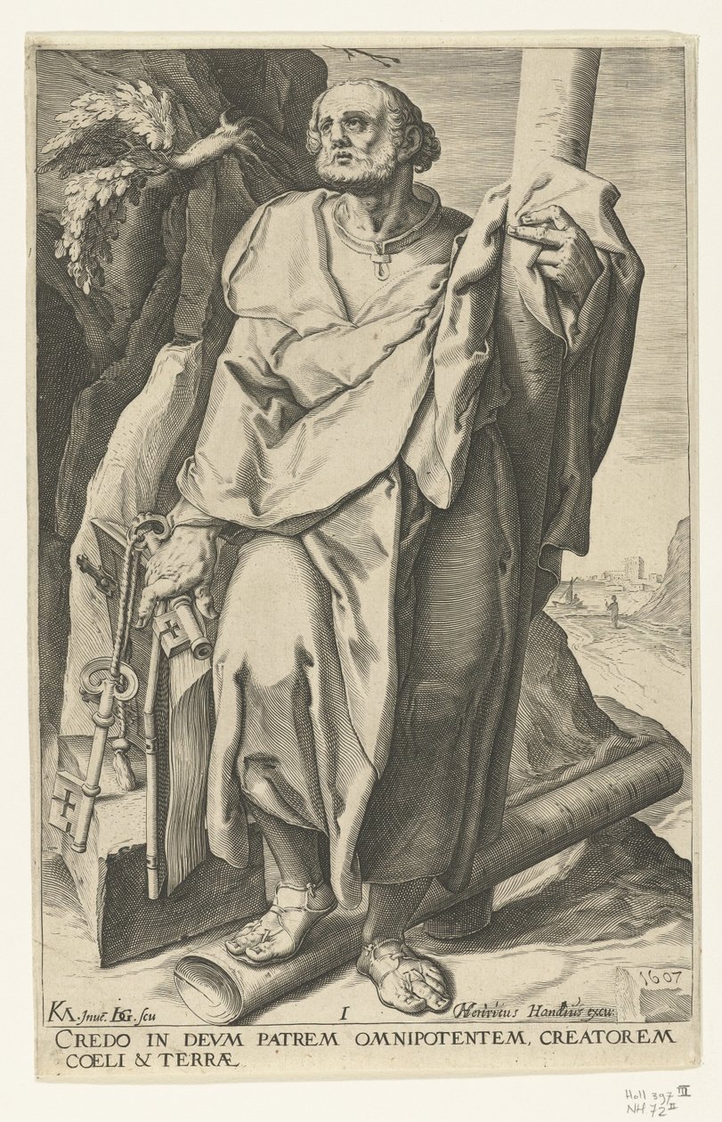 havari petrus İsa, Oniki Havariler ve Aziz Paul (seri başlığı) by Jacob de Gheyn (II)
