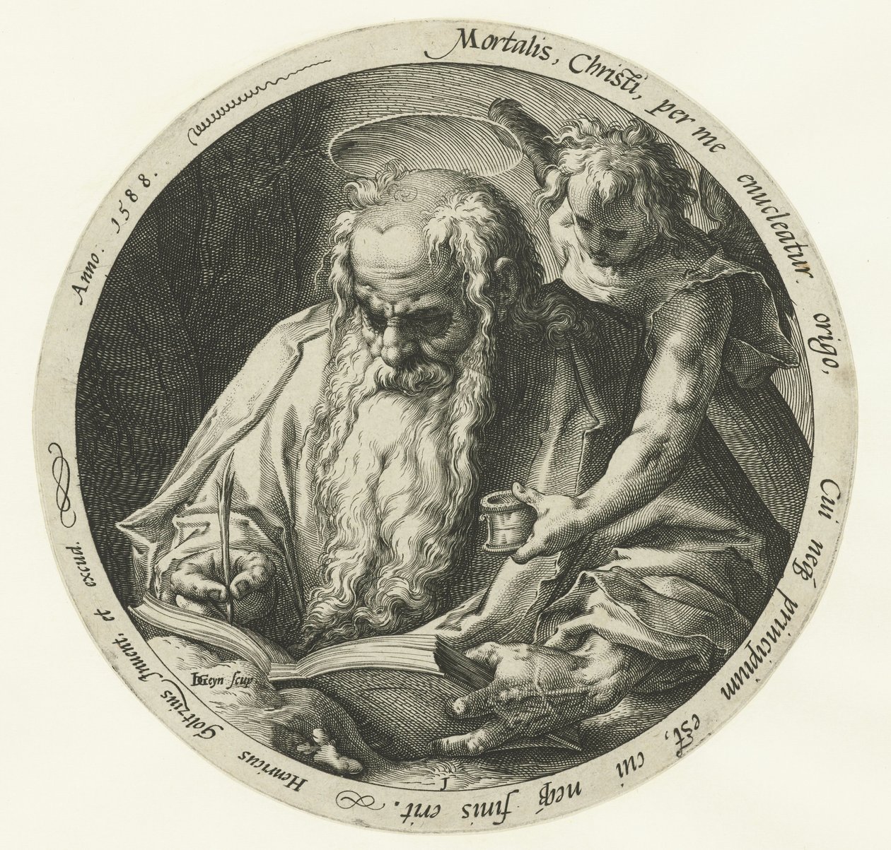 Evangelist Mattheus Dört Evangelist (dizi adı) by Jacob de Gheyn (II)