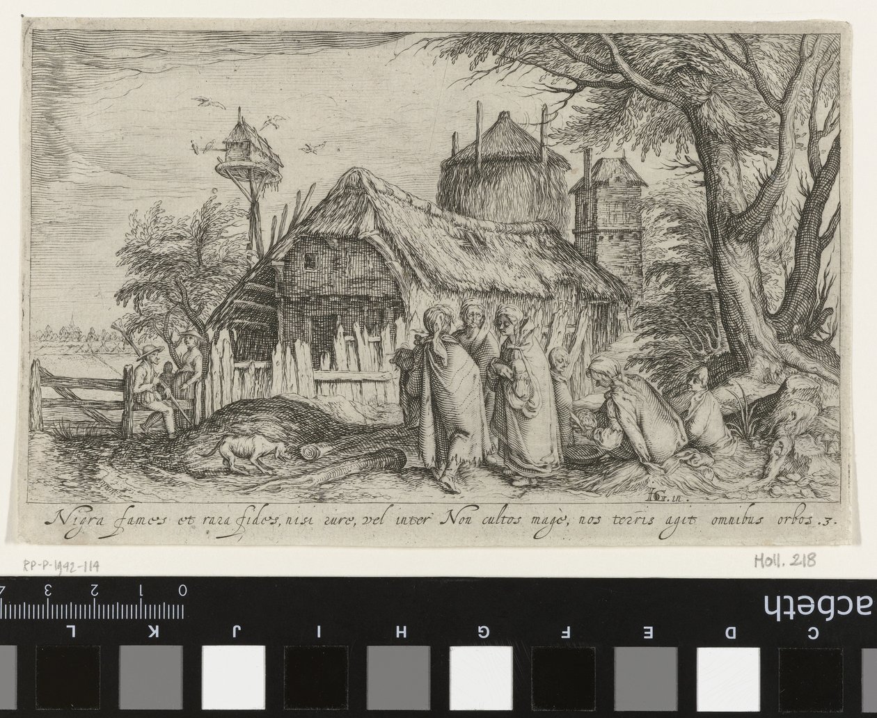 Çiftlikte Romanlarla manzara Manzaralar (dizi başlığı) by Jacob de Gheyn (II)