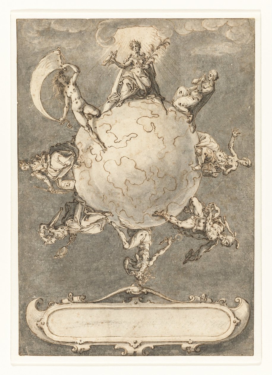 Omnium rerum vicissitudo est. serisindeki son baskı için tasarım by Jacob de Gheyn (II)