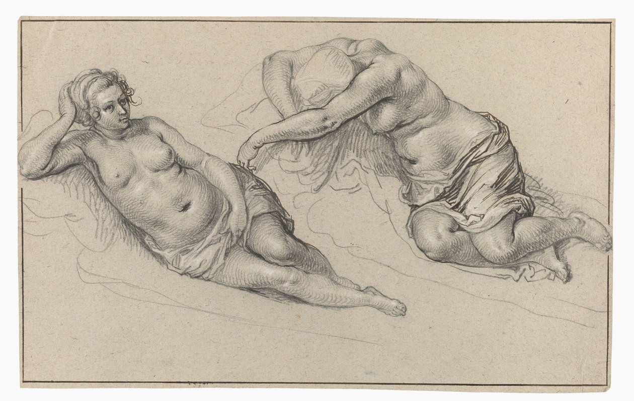Çıplak Bir Kadının İki Çalışması by Jacob de Gheyn (II)