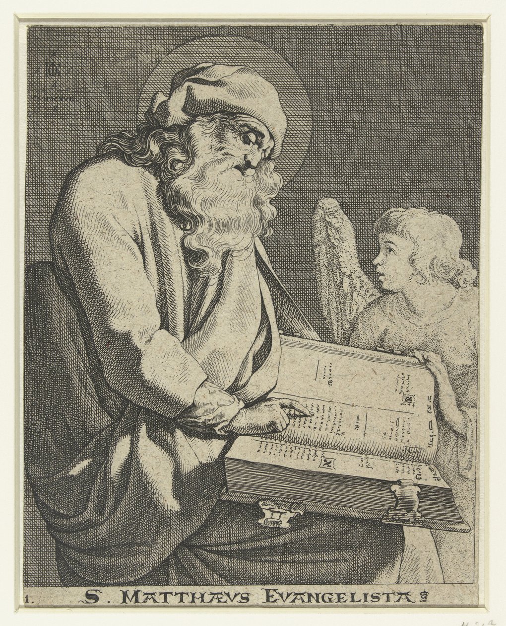 Evangelist Mattheus S. Matthaeus Evangelista (nesne üzerindeki başlık) by Jacob de Gheyn (III)