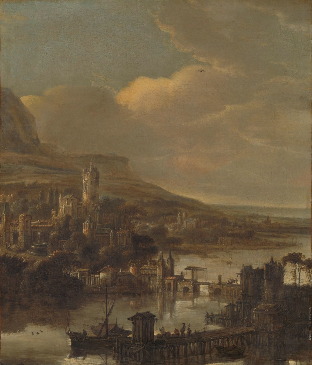 Nehir manzarası by Jacob de Wet (I) (attributed to)