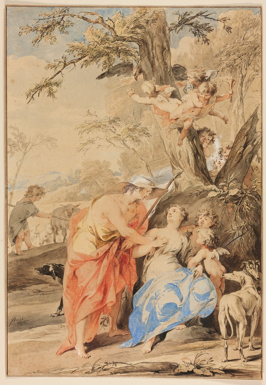 Jüpiter ve Mnemosyne by Jacob de Wit
