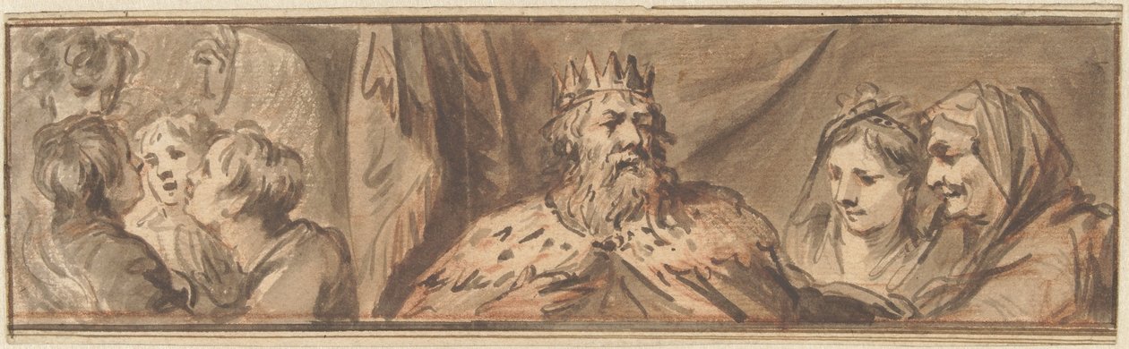 Kral figürü ve fırındaki genç adamlar by Jacob de Wit