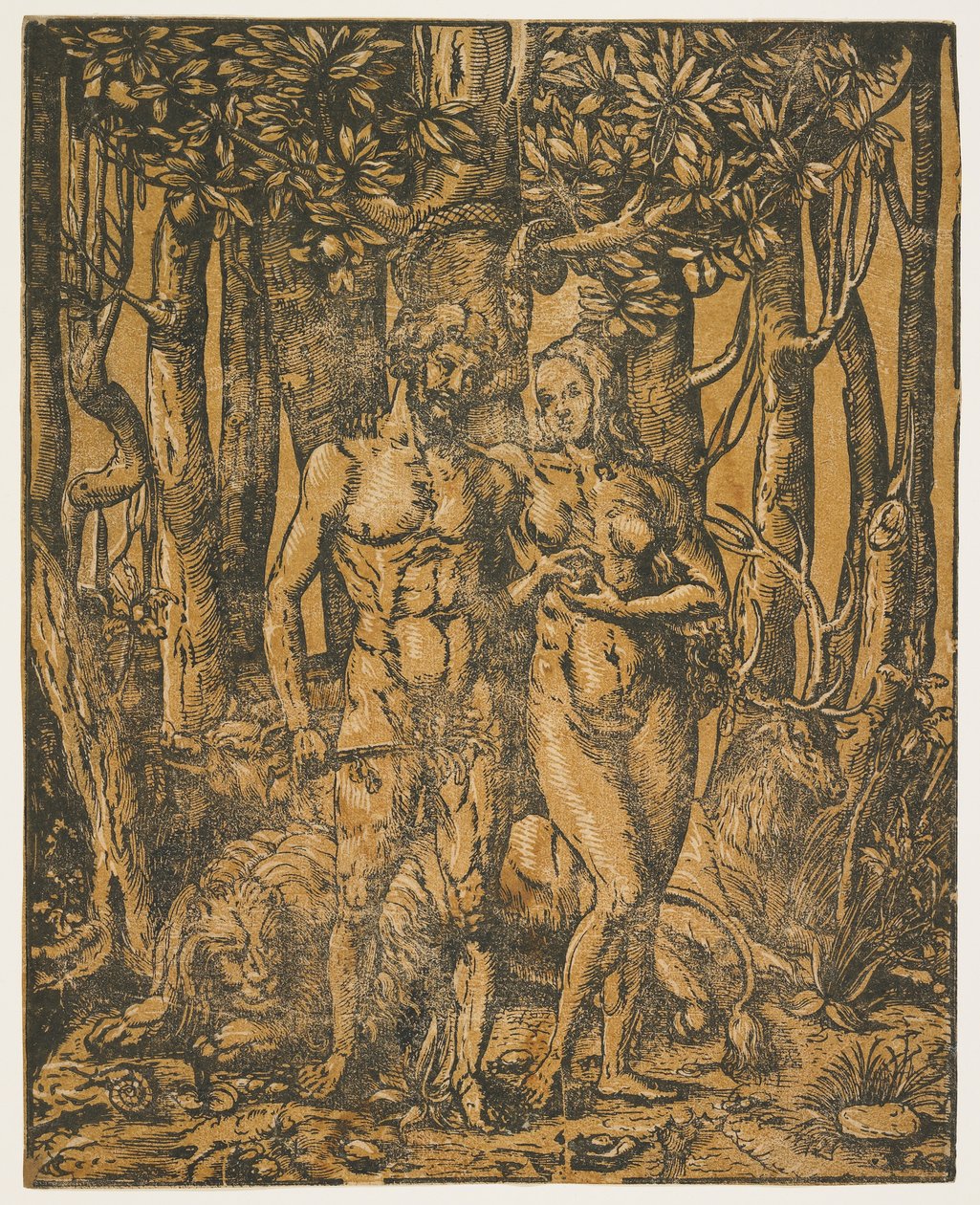 Adem ve Havva, 16. yüzyıl by Jacob the Elder attr. to Lucius