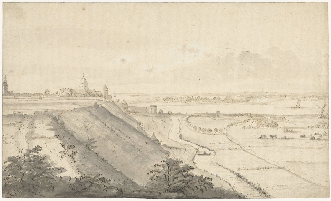 Nijmegen'in görünümü by Jacob van Eynden (I)