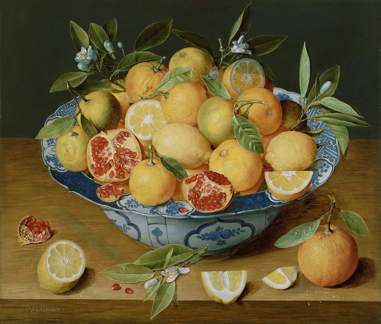 Limonlu, Portakallı ve Narlı Natürmort, c. 1620-1630 by Jacob van Hulsdonck
