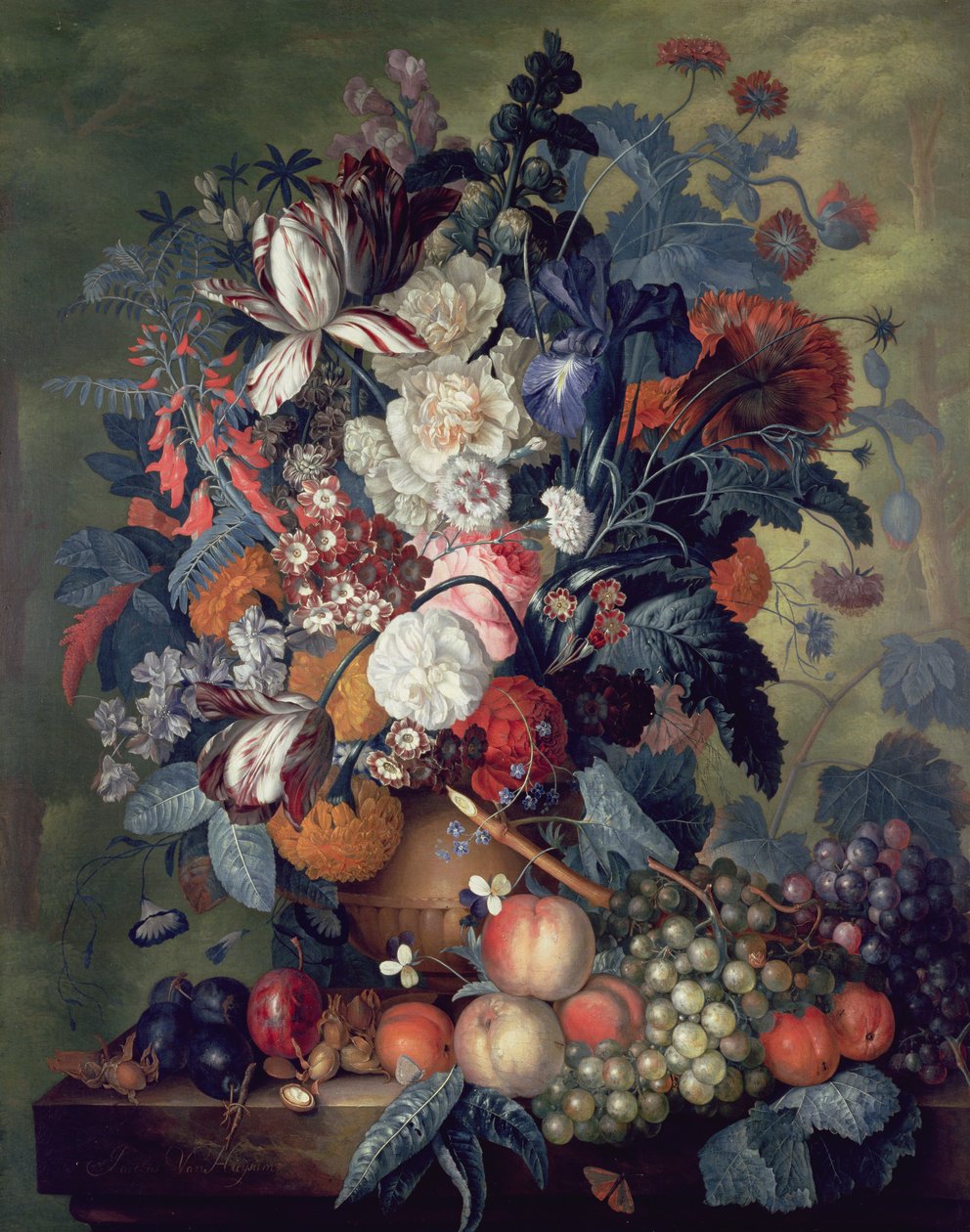 Meyveli Çiçek Vazosu by Jacob van Huysum