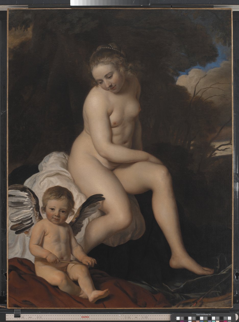 Venüs ve Aşk Tanrısı by Jacob van Loo