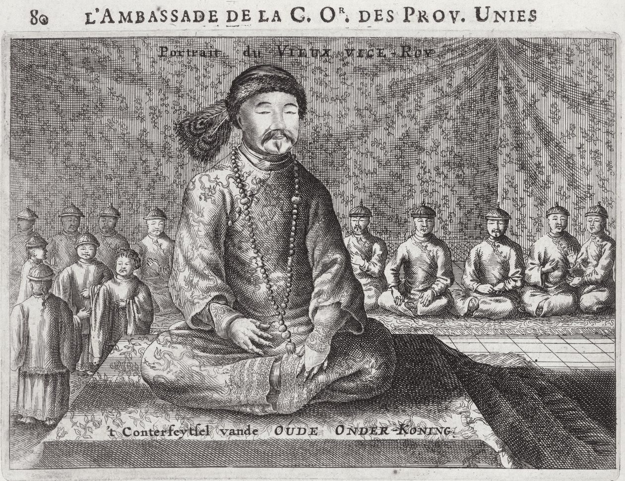 Eski Vali'nin portresi, Hollanda Büyükelçiliği'nin Çin'deki bir hesabından, 1665 by Jacob van Meurs
