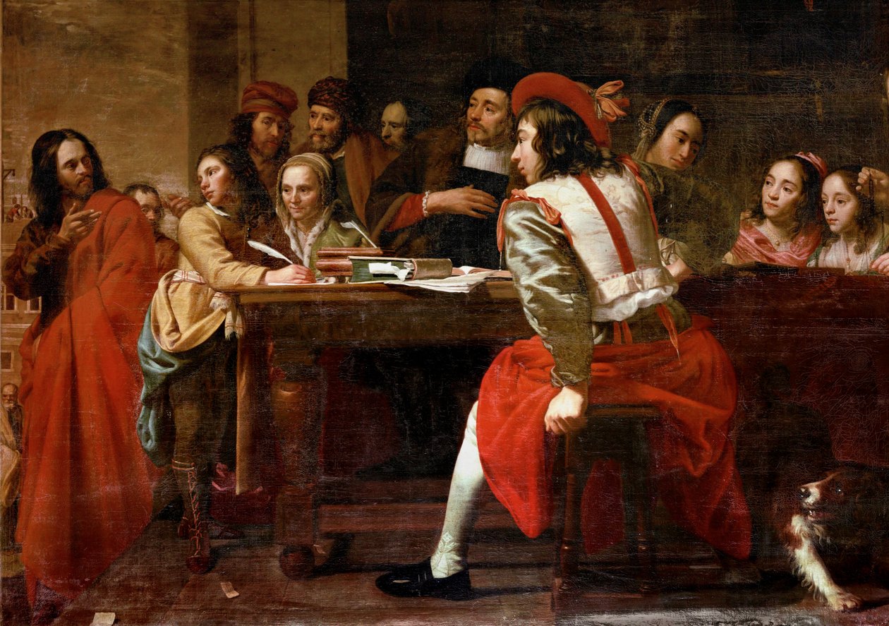 İsa ve Publican (tuval üzerine resim) by Jacob van Oost