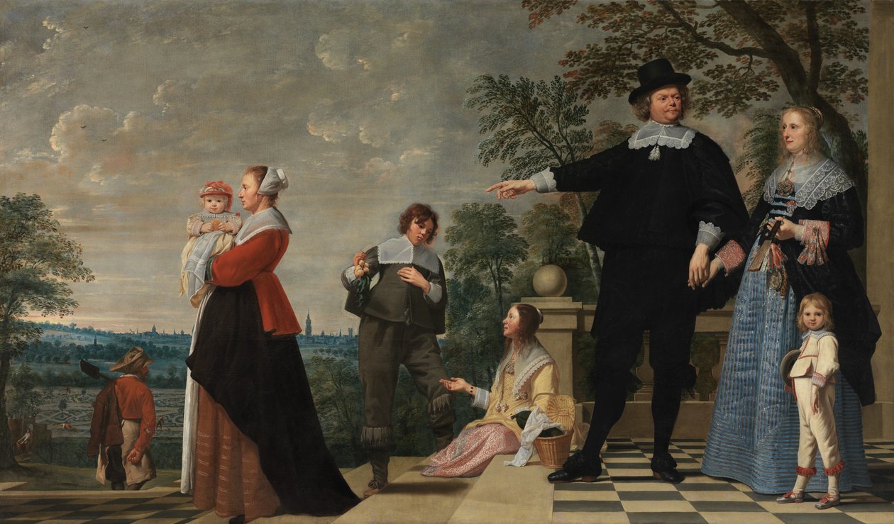 Bruges Ailesinin Portresi (tuval üzerine yağlıboya) by Jacob van Oost