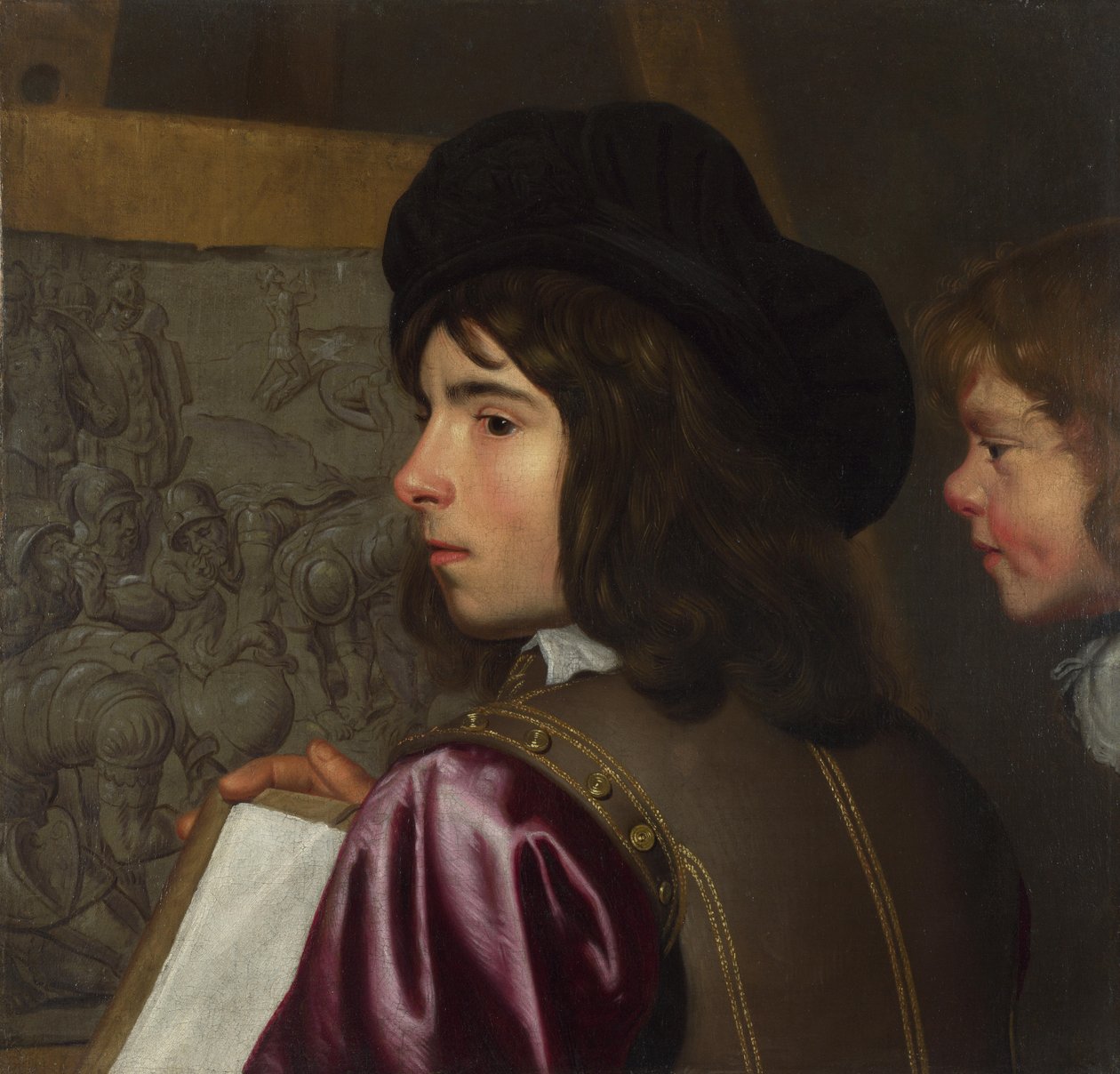 Bir Şövale Önünde İki Erkek, c. 1645 by Jacob van Oost the Elder